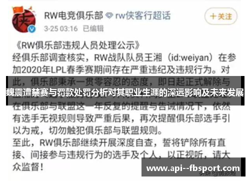 魏震遭禁赛与罚款处罚分析对其职业生涯的深远影响及未来发展 魏震遭禁赛与罚款处罚分析对其职业生涯的深远影响及未来发展